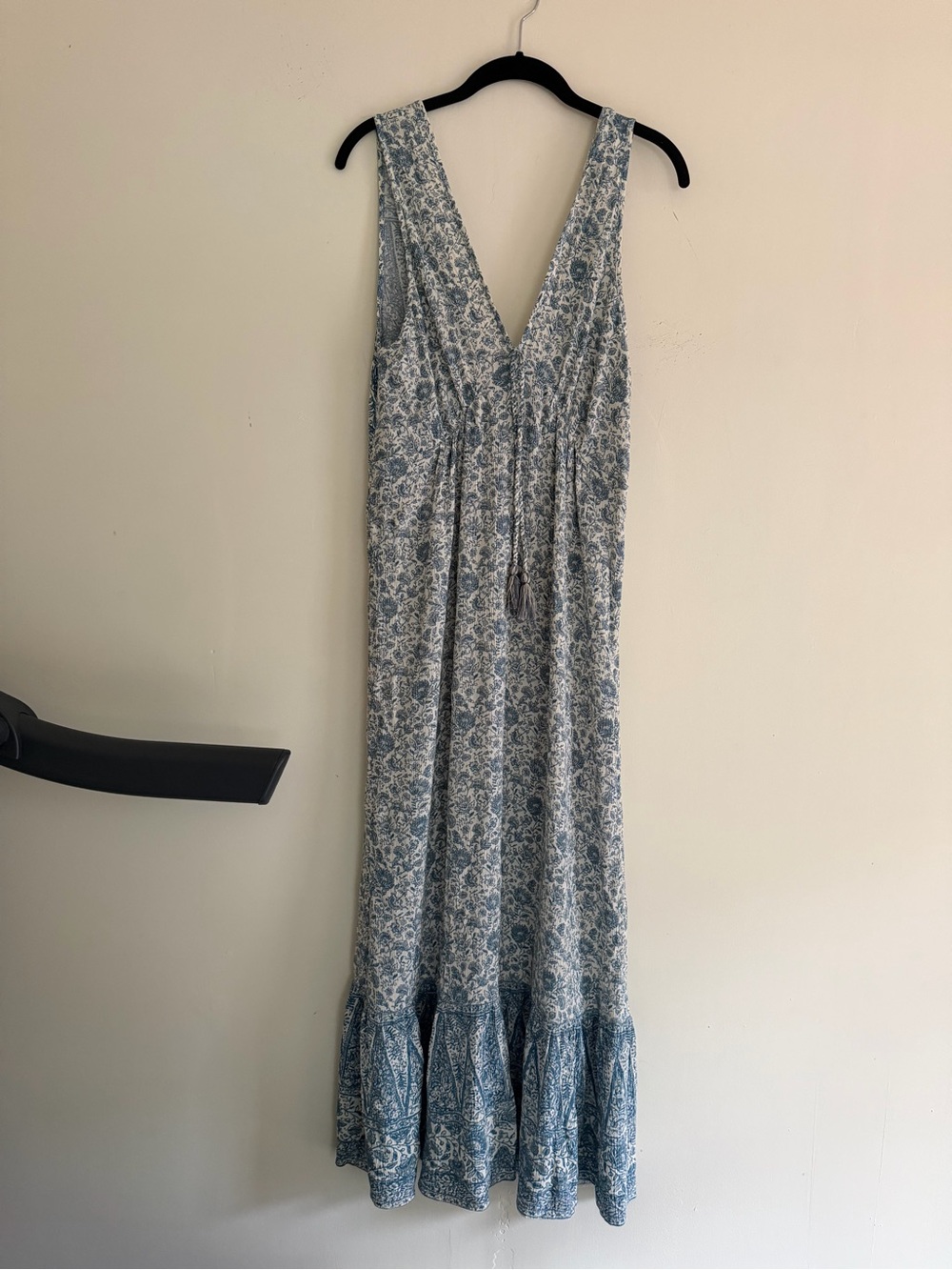 Faherty Eden Maxi Dress In Blue Water Floral Small